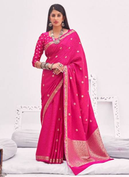 Pink Colour MANJUBAA MAHILAM SILK 3 Ethnic Wear Designer Fancy Wear Banarasi Silk Saree Collection 9702